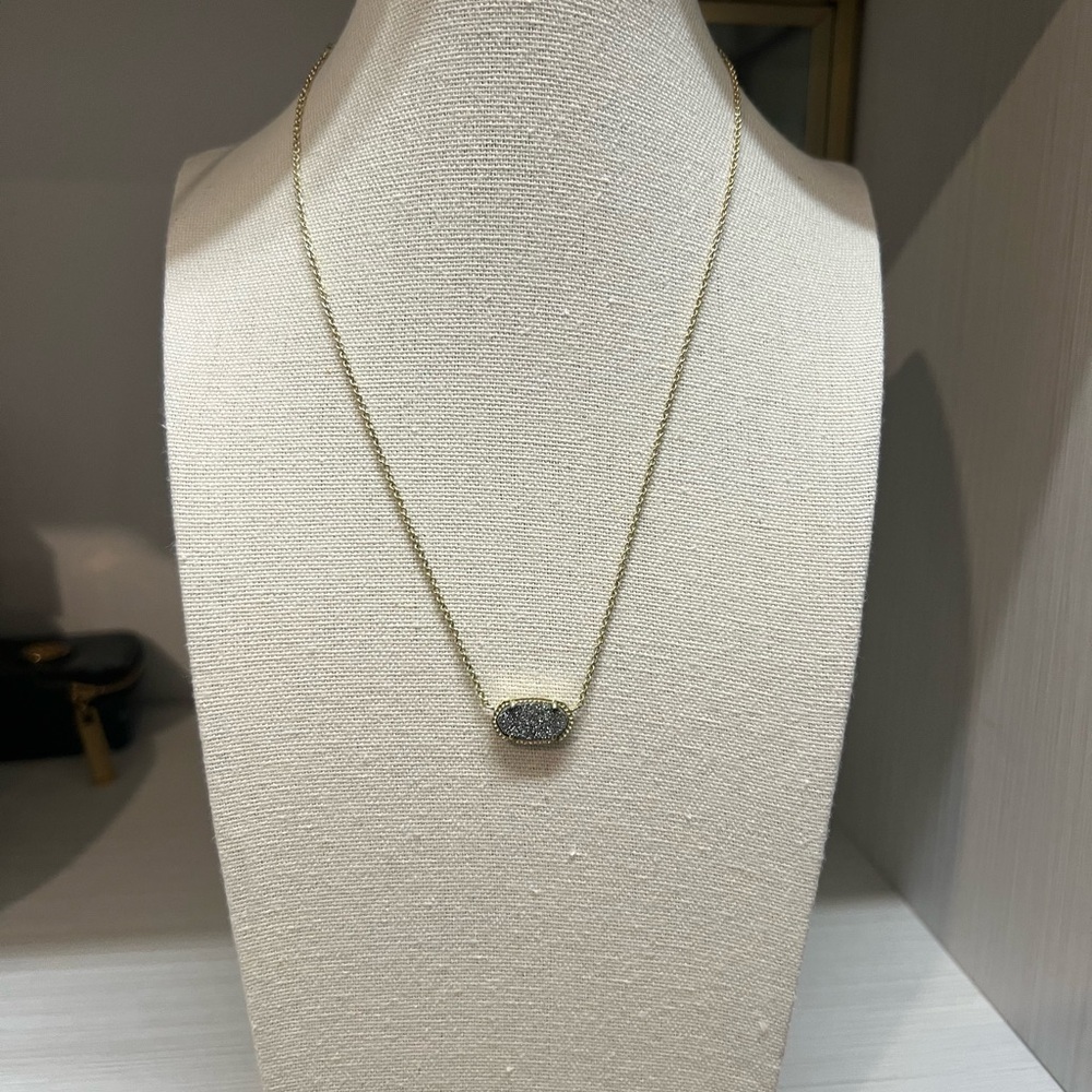 Kendra Scott Elisa Gold Necklace with Silver Pendant